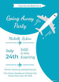 going away party invitation template in