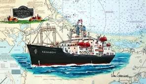Mass Maritime Academy Nautical Chart Art Print Usts Kennedy