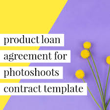loan agreement for photoshoots