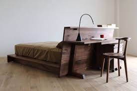 The model shown in this video is a queen size paris style in oak wood wi. Bed Desk Combos Save Space And Add Interest To Small Rooms