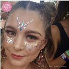 chunky glitter makeup for festivals and