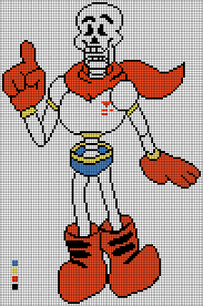 The pattern is pretty easy since it only uses three colors. Cross Stitch Pattern Papyrus Undertale By Emelieozwin On Deviantart