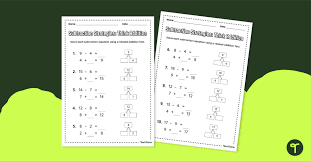 Think Addition Fact Family Worksheets