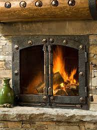 Fireplace Doors Hammered Iron Native