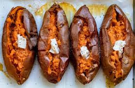 The temperature to bake 20 large potatoes is 400 degrees f (204° c) for about 1 hour or until the potatoes are tender. Easy Baked Sweet Potato How To Bake Sweet Potatoes Mom On Timeout