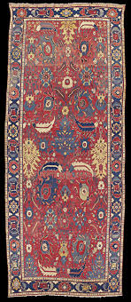 early azerbaijan sickle leaf design carpet