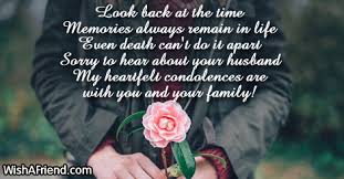 memories sympathy message for loss