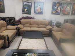 shah rectangular wooden sofa set at rs