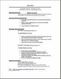 Medical Assistant Resume Occupational Examples Samples Free