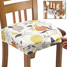 Printed Dining Chair Seat Covers Set