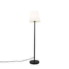 outdoor floor lamp black with white