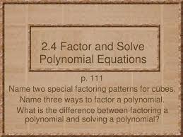 Solve Polynomial Equations