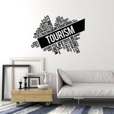 Vinyl Wall Decal Tourism Words Cloud