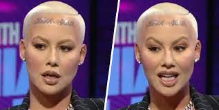 Amber rose made headlines yesterday when she debuted some new ink — specifically, a large tattoo on her forehead that reads bash slash, in . Amber Rose Says Kobe Bryant S Death Gave Her The Courage For Face Tattoo Unilad