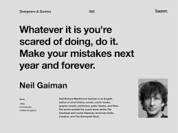 Sandman quotations to activate your inner potential: Quote Neil Gaiman By Bazen Talks On Dribbble