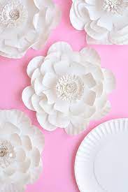 Paper Plate Flowers Diy Paper Flower