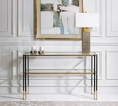 Keller Glass Console Table Pottery Barn