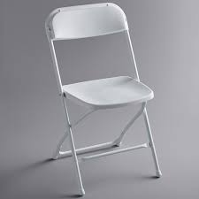 White Textured And Contoured Folding Chair