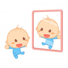 Resultado de imagen de fotos de bebes mirandose al espejo