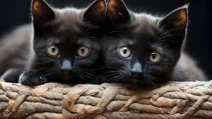 black cat twins hd wallpaper by laxmonaut