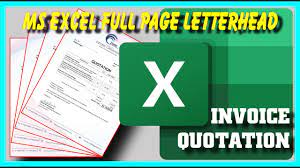 page letterhead to excel