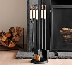 Vail 5 Piece Fireplace Tool Set Black