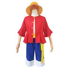 JOJO STYLE ONE PIECE Monkey D. Luffy Cosplay Costume Anime, Cosplay Costume  Halloween Carnival Costume Props for Adults Including Clothes + Pants + Hat  + Waist Seal,Red,S : Amazon.co.uk: Toys & Games
