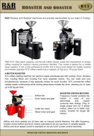 r15 15kg coffee roaster rr roaster