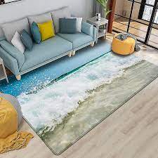 3d floor mat for kitchen waves beach