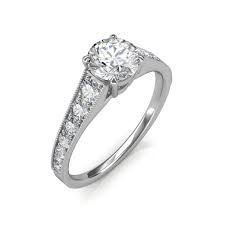 0 93 Carat 18k White Gold Victoria Engagement Ring