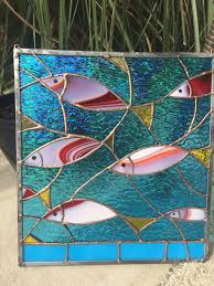 Stained Glass Tropical Fish Sea