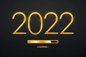 Golden metallic luxury numbers 2022 ...
