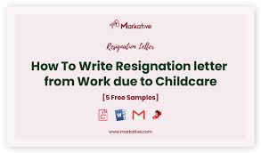 resigning from work due to childcare