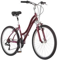 Schwinn Suburban Deluxe Comfort Hybrid Bike Featuring Low Step Through Aluminum Frame And 21 Speed Drivetrain With 26 Inch Wheels Small 16 Inch