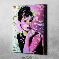 Audrey Hepburn Canvas Abstract Painting