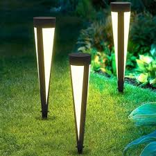 Conical Solar Pathway Lamp Contemporary