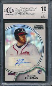 Maybe you would like to learn more about one of these? 2011 Bowman Sterling Rookie Autographs Refractors 7 Freddie Freeman 199 Rc Bccg 10 Pristine Auction