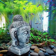 buddha head statue for aquarium