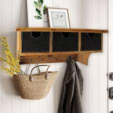 Brown Rustic Wooden Wall Shelf With 3