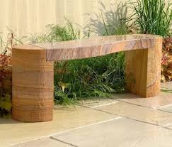 Without Arm Rest Sand Stone Bench Set