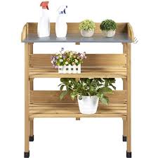 Outdoor 3 Tier Potting Bench Table