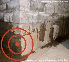 basement foundation walls leaking water