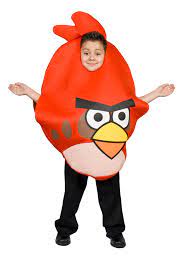 Angry Bird AngryBird Angry Bird Costume includes Angry Bird Vest This is a  Unisex Girls/Boys Red Angry Bird Halloween costume. Vest has a black tail  in the back.There are openings for hands and face to come out. Please check  exact size before buying ...