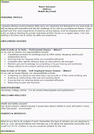 Self Employed House Cleaner Resume Lovely Ideas Just Download It