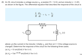 Rl Circuit Includes A Voltage Source