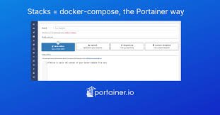 stacks docker compose the portainer way