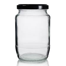 2lb clear glass food jar twist off