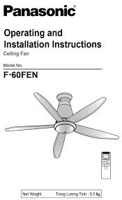 f 60fen ceiling fans instruction manual