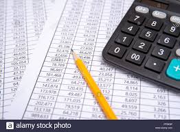 Business Pen Calculator And Glasses On Financial Chart