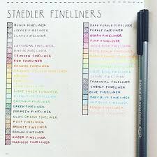 Staedtler Triplus Fineliner 42 Color Chart Www